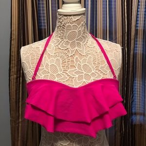 Trendy pink bikini top